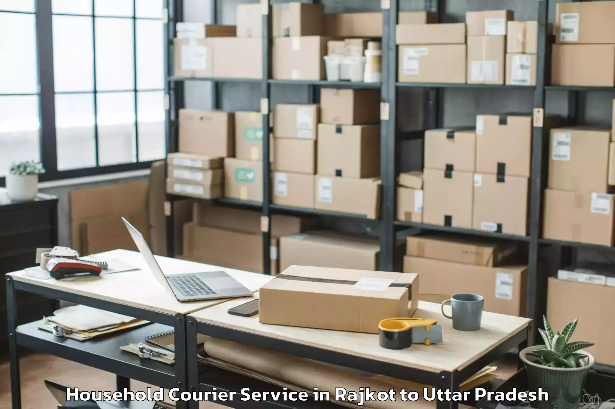 Affordable Rajkot to Kerakat Household Courier